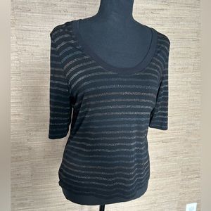 Veronica Beard Striped T- Shirt Size Large